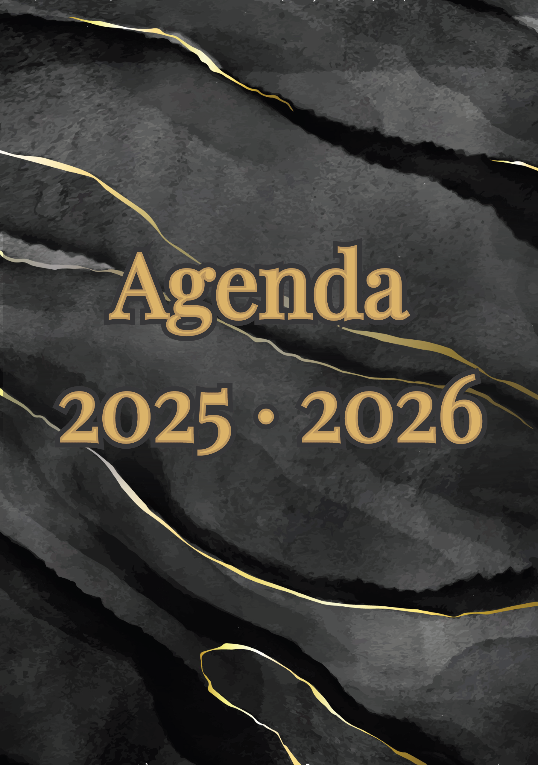 Portada de agenda neurodivergente edición ejecutivo negro